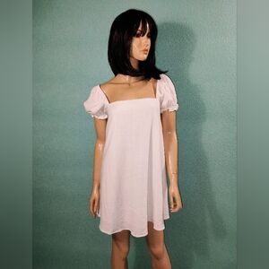 Princess Polly NWT Sz 2 White Linen Blend Short Dress